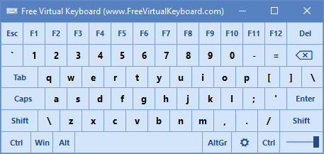 Free Virtual Keyboard is software that simulates the hardware keyboard