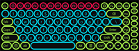 Keyboard skin with round keys